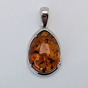 Baltic Amber S925 Sterling Silver Pendant